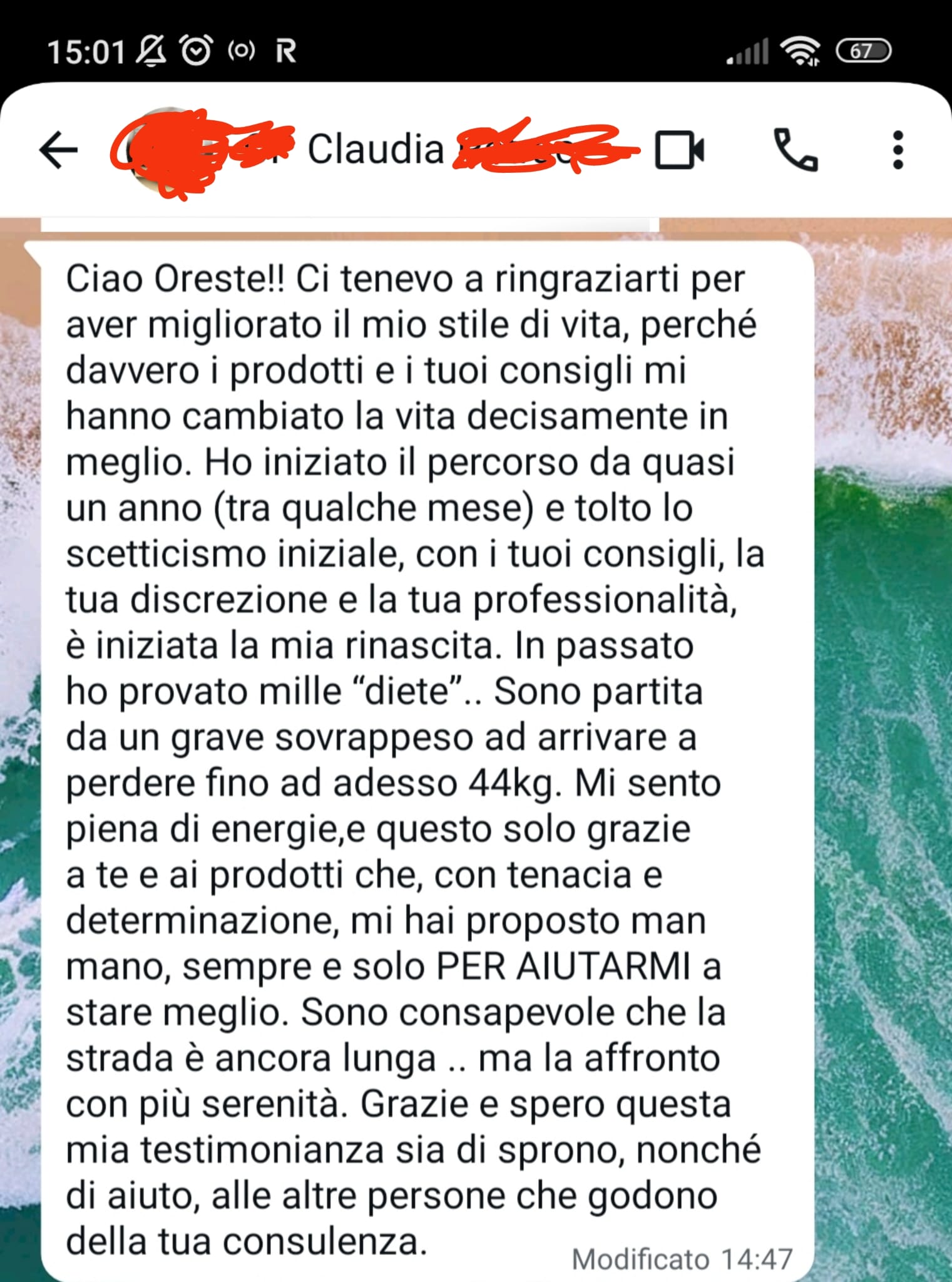Testimonianza Claudia - 44kg persi con il programma Herbalife